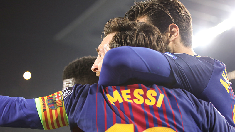 Lionel Messi und seine Kollegen vom FC Barcelona
